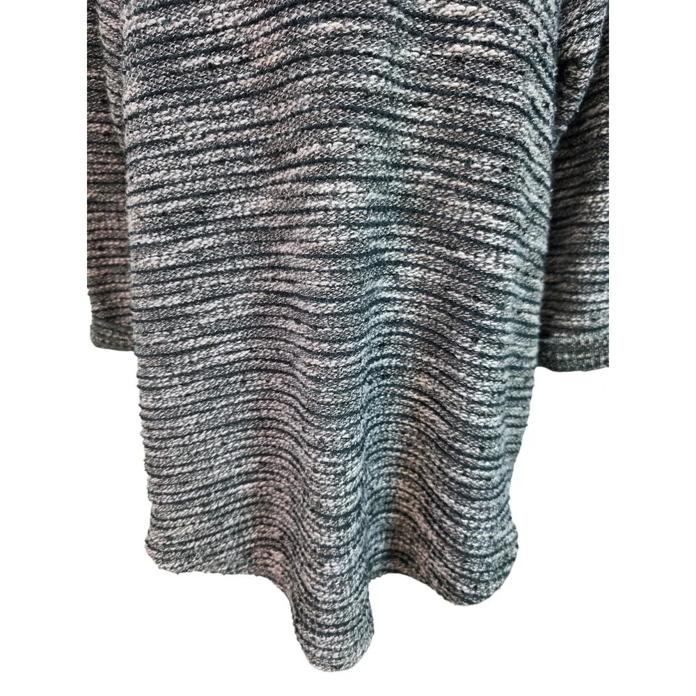 RO&DE Textured Marled Knit Tunic Top Size M Made in USA Green Henley Lagenlook - Picture 5 of 10
